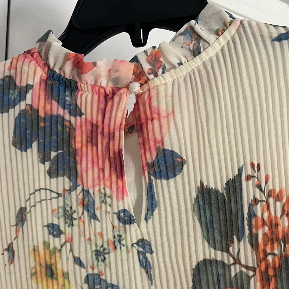 {Anrabress} Chic Floral Long Sleeve Dress in Cream - Picture 7 of 7
